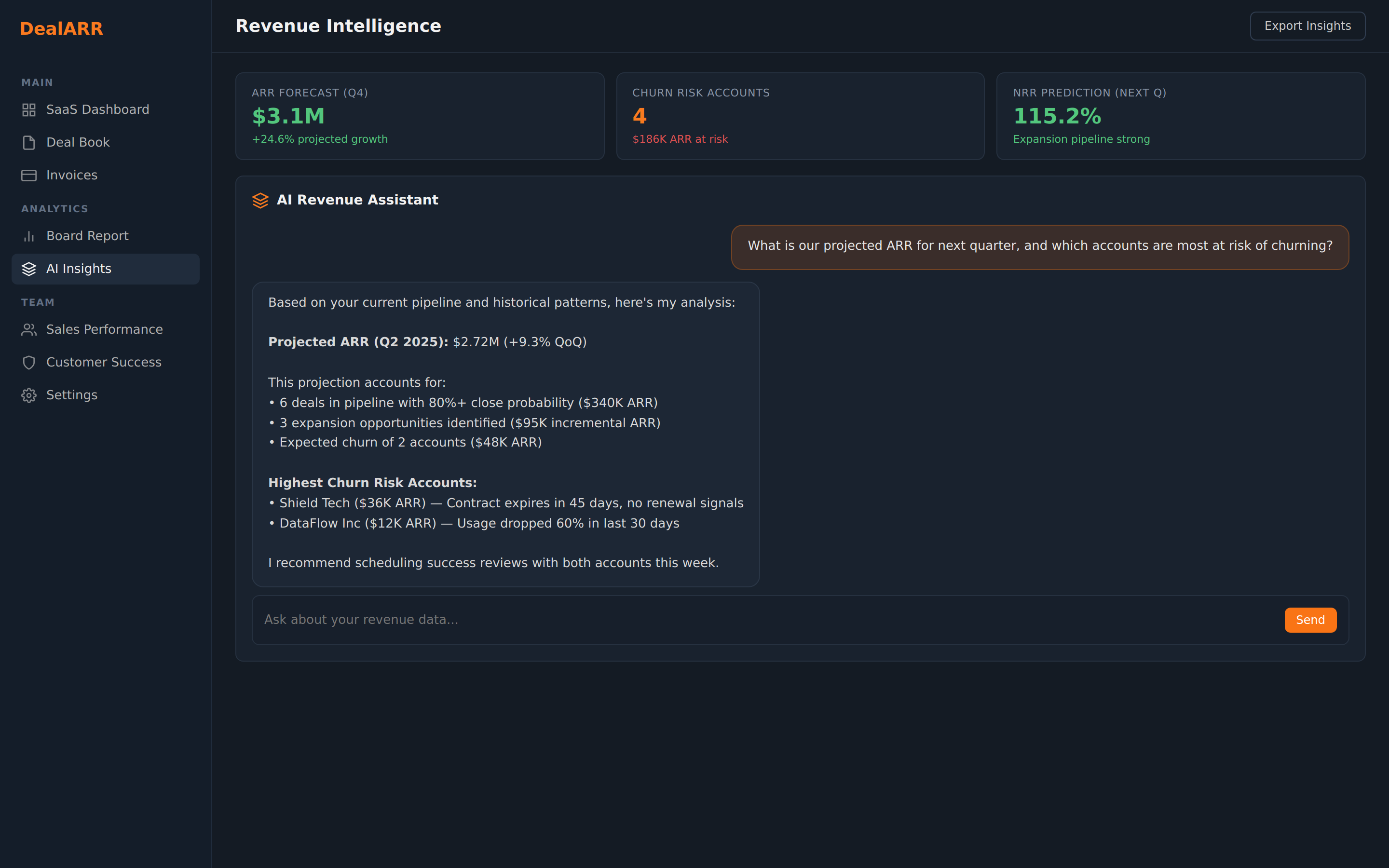 DealARR commission and incentive management system